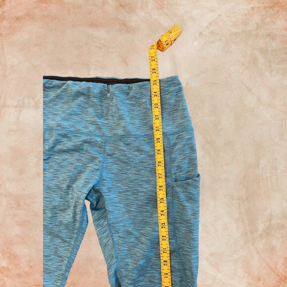 ODODOS High-Waisted Yoga Leggings – SpaceDye Blue (L) - Picture 3 of 8